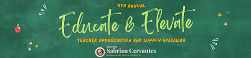 Banner graphic that says Educate & Elevate