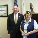 Senator Roth met with former Perris City Councilmember and USMC Veteran Joanne Evans during American Legion legislative Action Day on Wednesday May 1, 2013 in Sacramento
